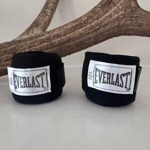 Everlast 120 Inch Professional Boxing Hand Wraps Black MMA Muay Thai  Pair